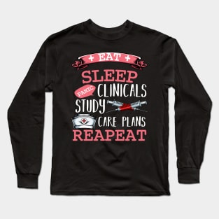 Nurse - Eat Sleep Nursing Repeat Long Sleeve T-Shirt